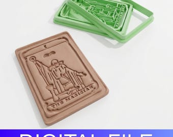 The Magician Tarot Card Clay Stamp & Cutter – 3D Printable STL (DIGITAL FILE)
