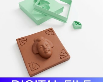 Geisha Set 3 pieces – 3D Printable STL (DIGITAL FILE)
