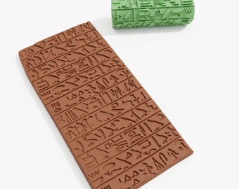 3D Printed Clay Roller – Egyptian Papyrus Pattern