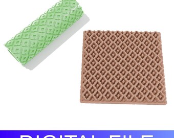 Mermaid Roller Clay Stamp – 3D Printable STL (DIGITAL FILE)