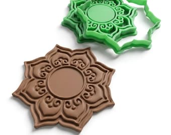 3D Printed Clay Stamp and Cutter Sets – Mandala Mirror, Arabesque Tile Tools