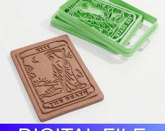 The Death Tarot Card Clay Stamp & Cutter – 3D Printable STL (DIGITAL FILE)