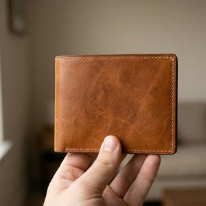 Mönster för herrplånbok i läder – Minimalistisk, smal plånboksmall (PDF-nedladdning)