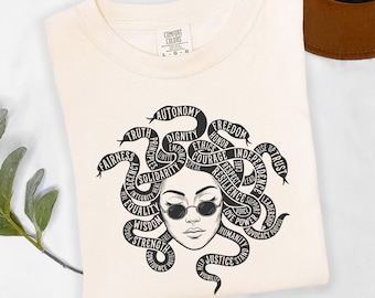 Camiseta política de Medusa, camiseta feminista de Medusa, camiseta feminista de la mitología griega, regalo para mujeres, regalo de activismo femenino, camiseta de derechos de la mujer