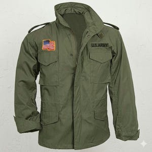 M-65 Field Jacket Olive Drab – Vintage Military Army Coat.
