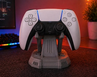 Gaming Controller Stand – Universal Controller Holder – Sci-Fi Desk Organizer – 3D Printed Gamer Gift