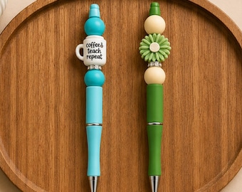 Handmade Beaded Pen | Silicone Ink Pen, Refillable, Teacher Appreciation Gift