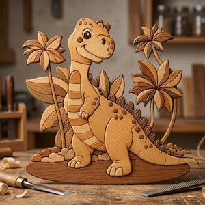 Standing Dragon Intarsia Pattern PDF, Scroll Saw Dragon Woodworking Plan, Fantasy Dragon Wall Art, DIY Wood Puzzle Pattern