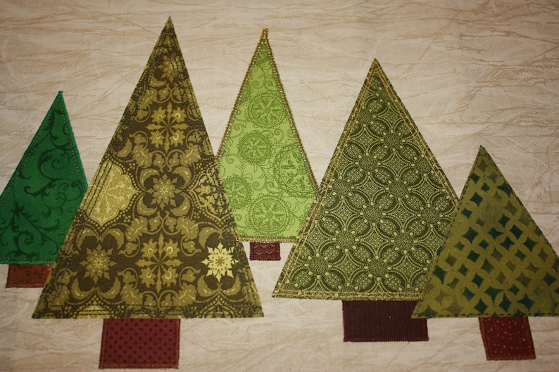 Christmas Tree Table Runner Pattern Downloadable Christmas Table Runner Sewing Pattern Quilting pattern Scrap Quilt Pattern image 5