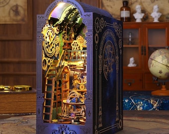 Kit de casa de libros 3D para armar: modelo en miniatura de la Puerta Interestelar, cabaña de madera para armar, juguete, regalo de cumpleaños.