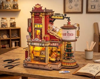 Rompecabezas de caja de música navideña de madera 3D, kit de montaje navideño para armar, regalo festivo de decoración para el hogar para adolescentes y adultos.