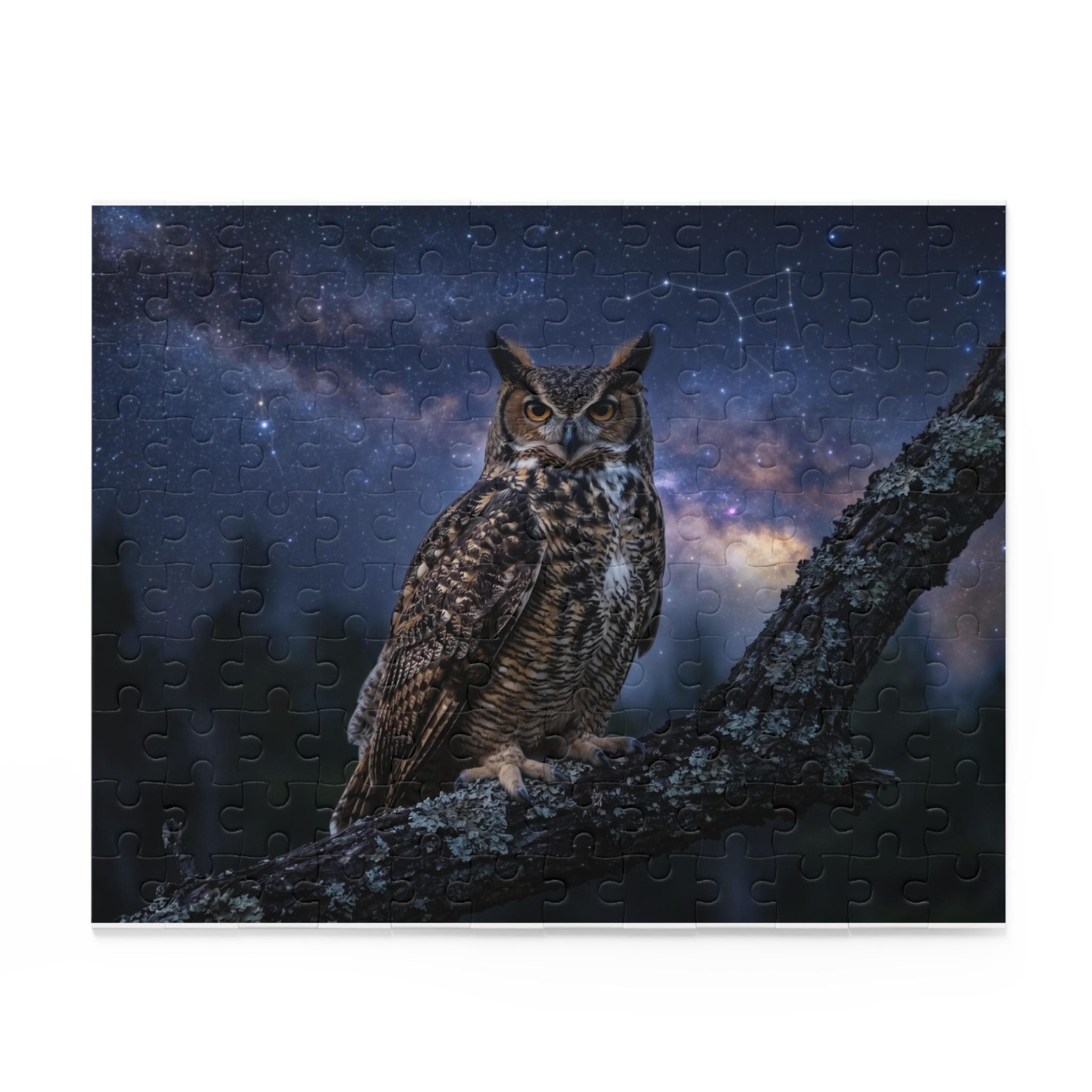 Celestial Owl Night Sky Puzzle 300 500 1000 Piece | Mystical Starry Jigsaw