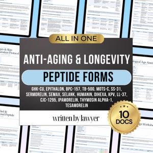 Pack de thérapie peptidique anti-âge longévité | GHK-Cu BPC-157 MOTS-c Epithalon Sermorelin Forms Clinic