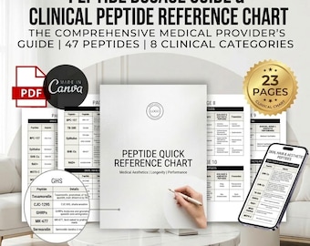 Guia de Dosagem de Peptídeos | Tabela de Referência da Terapia com Peptídeos | Tabela de Referência Clínica de Peptídeos | Resumos de Peptídeos para Pesquisa, e-book sobre peptídeos