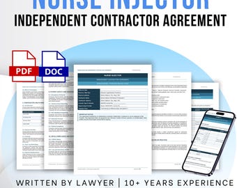 Nurse Injector Independent Contractor Agreement | Medical Spa, MD PLLC Template