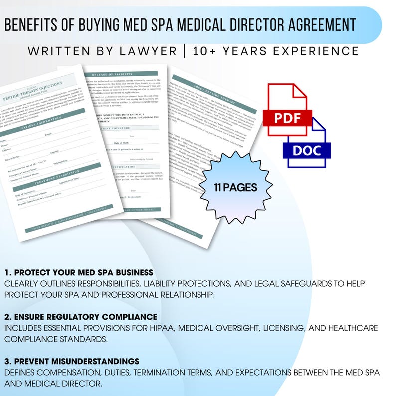Ic Contract Example Med Spa Medical Director 1099 Contract Template | Medical Director ...