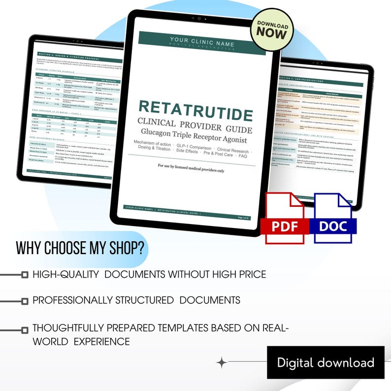 Peptide Retatrutide Dosage Guide PDF | Peptide Therapy Reference | Clinical Peptide Reference Chart | Weight Loss Peptides | Peptide Cheat Sheet | Instant Download