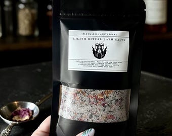 Lilith Ritual-Badesalz | Dunkel Weiblich | Witchy Selbstfürsorge Geschenk