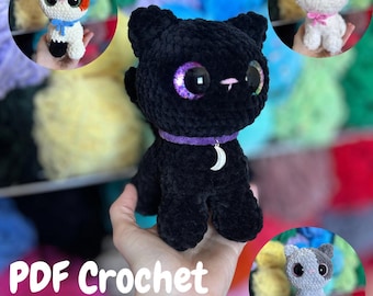 Wzór na szydełko dla kota – kot amigurumi szyty niskim ściegiem