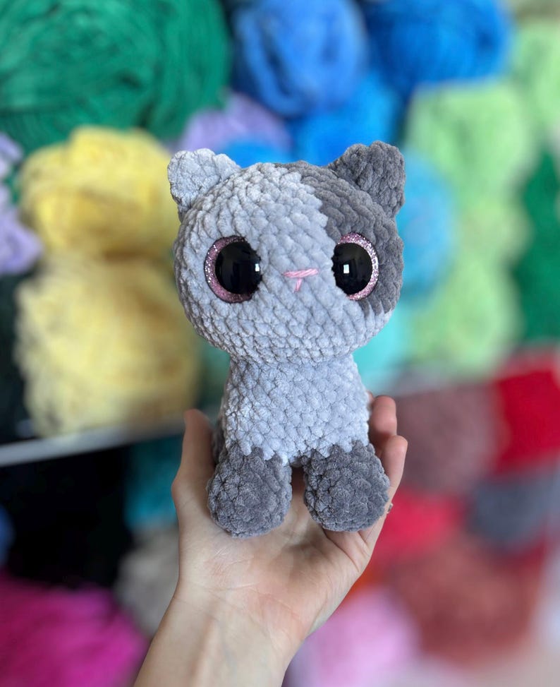 Cat Crochet Pattern - Low Sew Amigurumi Cat image 4