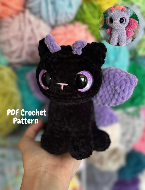 Amigurumi Cat Butterfly Crochet Pattern – Bat Cat Wings (PDF Download)