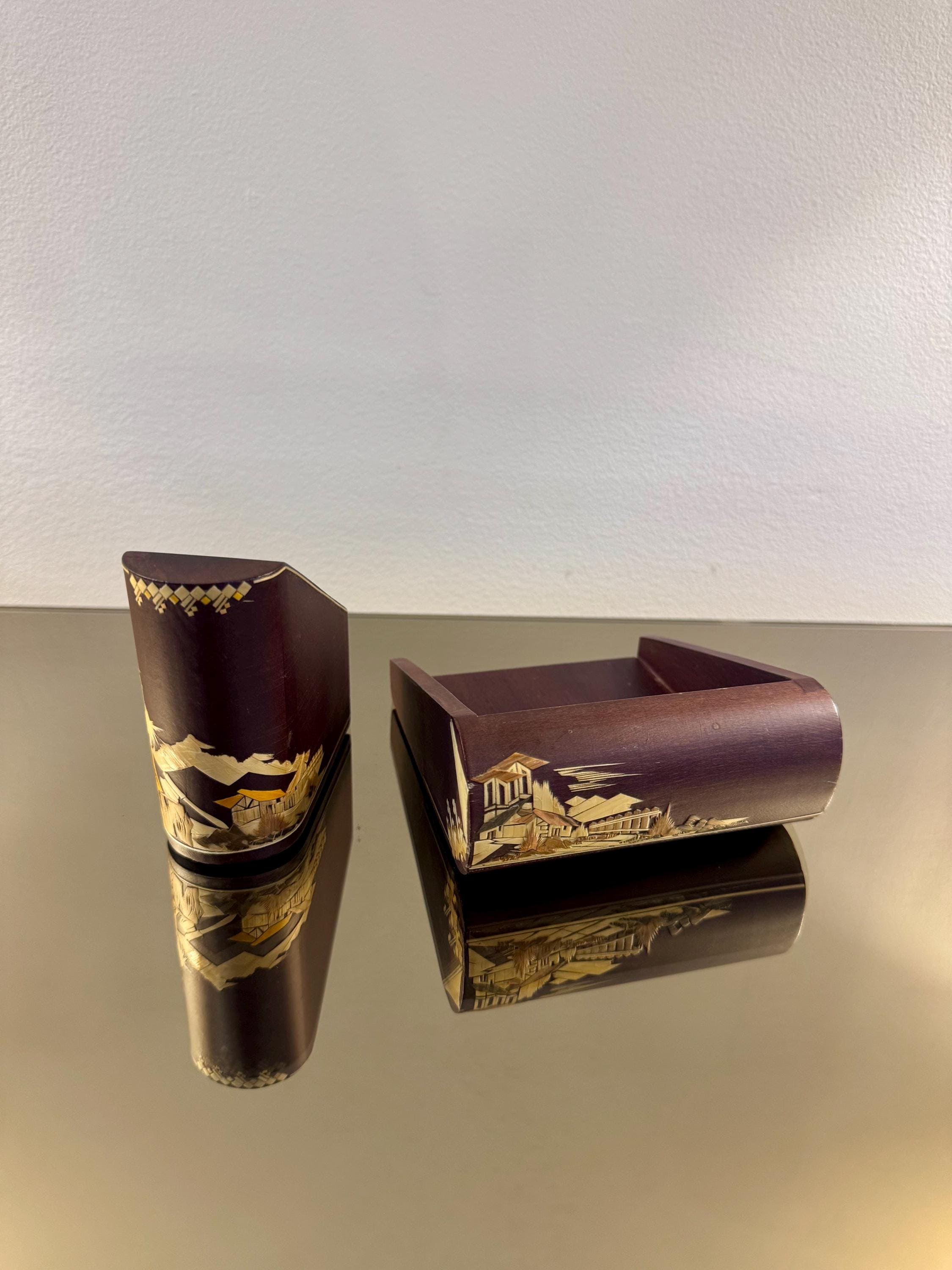 Lacquerware Desk Set - Etsy