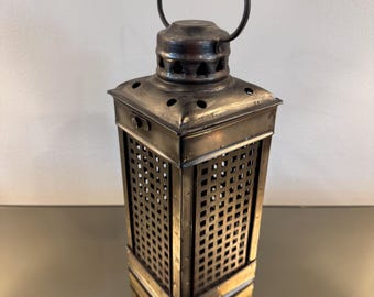Vintage Pottery Barn Moroccan Gunmetal Lantern