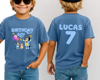 Custom Name Birthday Boy shirt, Birthday Boy Party Shirt,  Birthday Boy Gift Top,Birthday Baby Shirt, Kids Birthday Matching Shirt