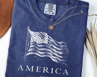 America 250 Shirt,Vintage American Flag Graphic Tee,Distressed 4th Of July Shirt,Patriotic Eagle Shirt, American Flag Shirt, Patriotic Gifts