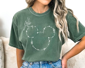 Tinkerbell Disney Shirt,Comfort Colors Shirt,Disney shirt,Mickey and Minnie  Shirt,Disneyland Shirt,Disneyworld Tshirts,Disney Family Tshirt