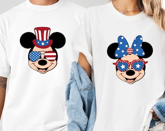 Mickey and Minne America 250th Anniversary Shirt, Disney Patriotic shirts, American Flag Shirt, Disney Family 4th of July shirts