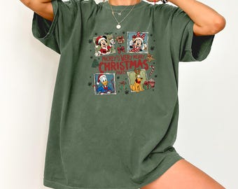 Retro Mickey Very Merry Christmas Party  Shirt,Disneyland shirt, Mickey And Friends Christmas Matching Tee,  Disney Family Christmas Shirt