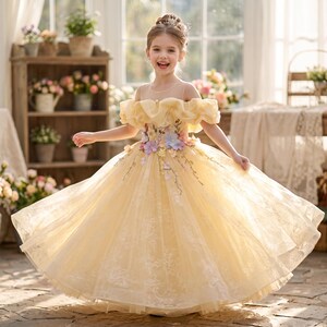 girls embroidered special occasion dress product info and reviews Virelle Velvet Flower Girl Dress  Burnt Orange