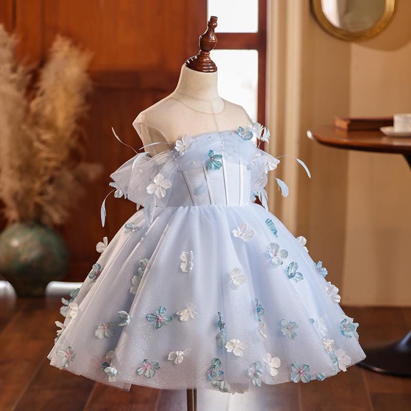 Baby Girl Blue Formal Dress