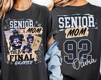 Senior Football Mom Dad png, Personalized Football Mom Dad Png, Custom 2027 Senior Football Mom Dad Family Gift, GameDay Football Shirt Png