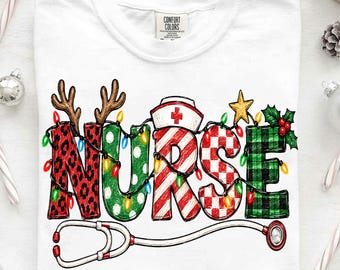 Jolly Nurse Png, Christmas Winter Png, Reindeer Png, Christmas Png, Holly Jolly Png, Merry Christmas Png, Nursing Png, Nurse Christmas Png