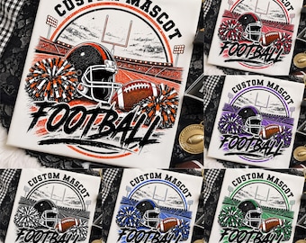 Bundel met clipart van voetbalmascottes, Friday Night Lights clipart, PNG-set van een voetbalstadion, clipart van schoolgeest