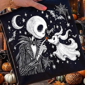Halloween Skeleton Halftone PNG, Pumpkin Boop Sublimation Design, Spooky Ghost Dog PNG, Retro Halloween Shirt Graphic