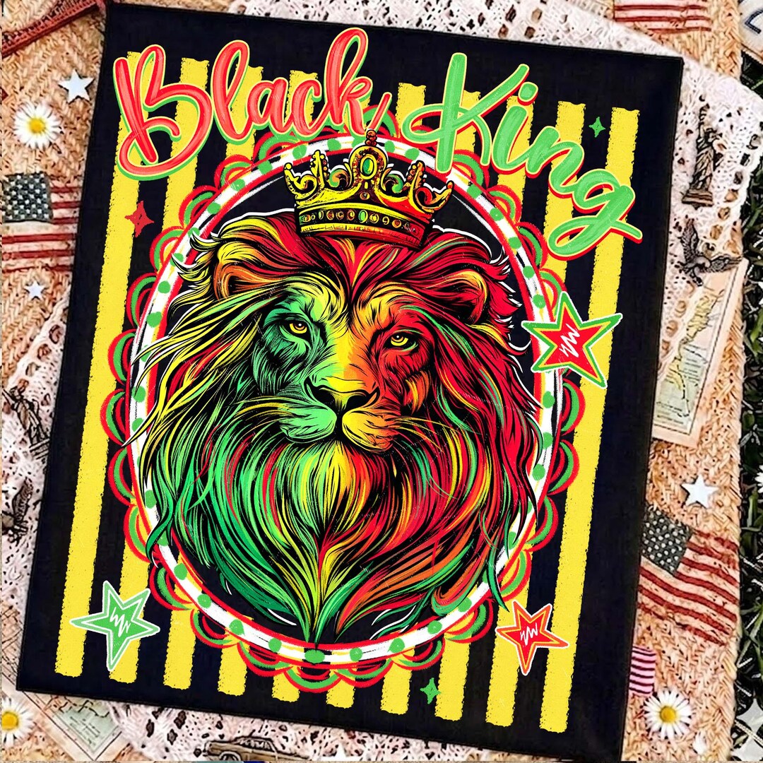 Abe Rasta Juneteenth Lion Black King Png Juneteenth Png, African American ...