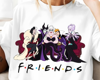 Vintage Friends Villains Halloween Png, Good to be Bad Png, Movie Cartoon Villains, Funny Halloween Witch Design, Bad Witches Club