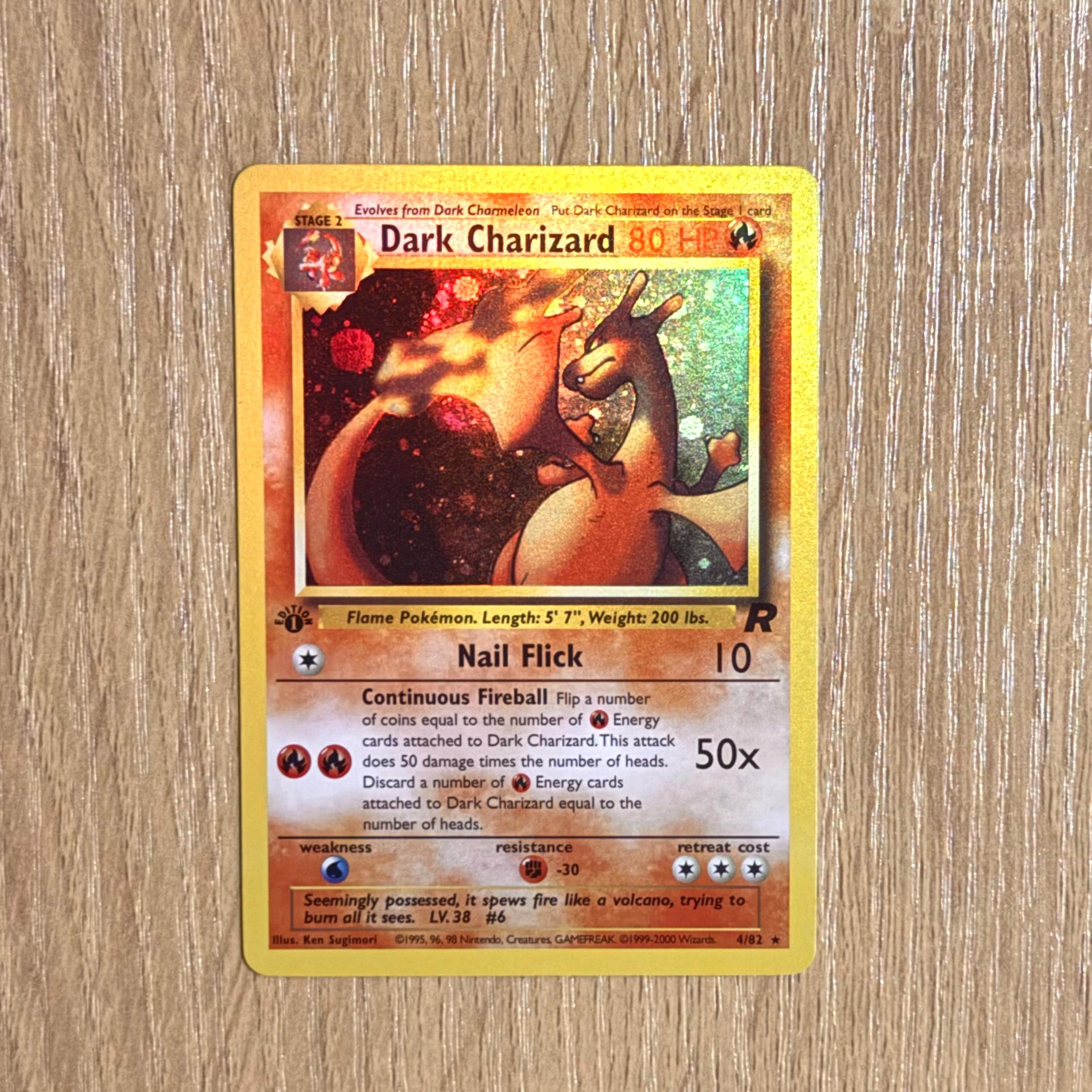 dark charizard pokemon card Credit Card Skin this PSA 8 card is the perfect way to showcase your collection. Dark Charizard - Authentic Pokmon