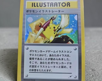 Illustrator Pikachu Japanese Gold Metal Pokemon Card - Etsy
