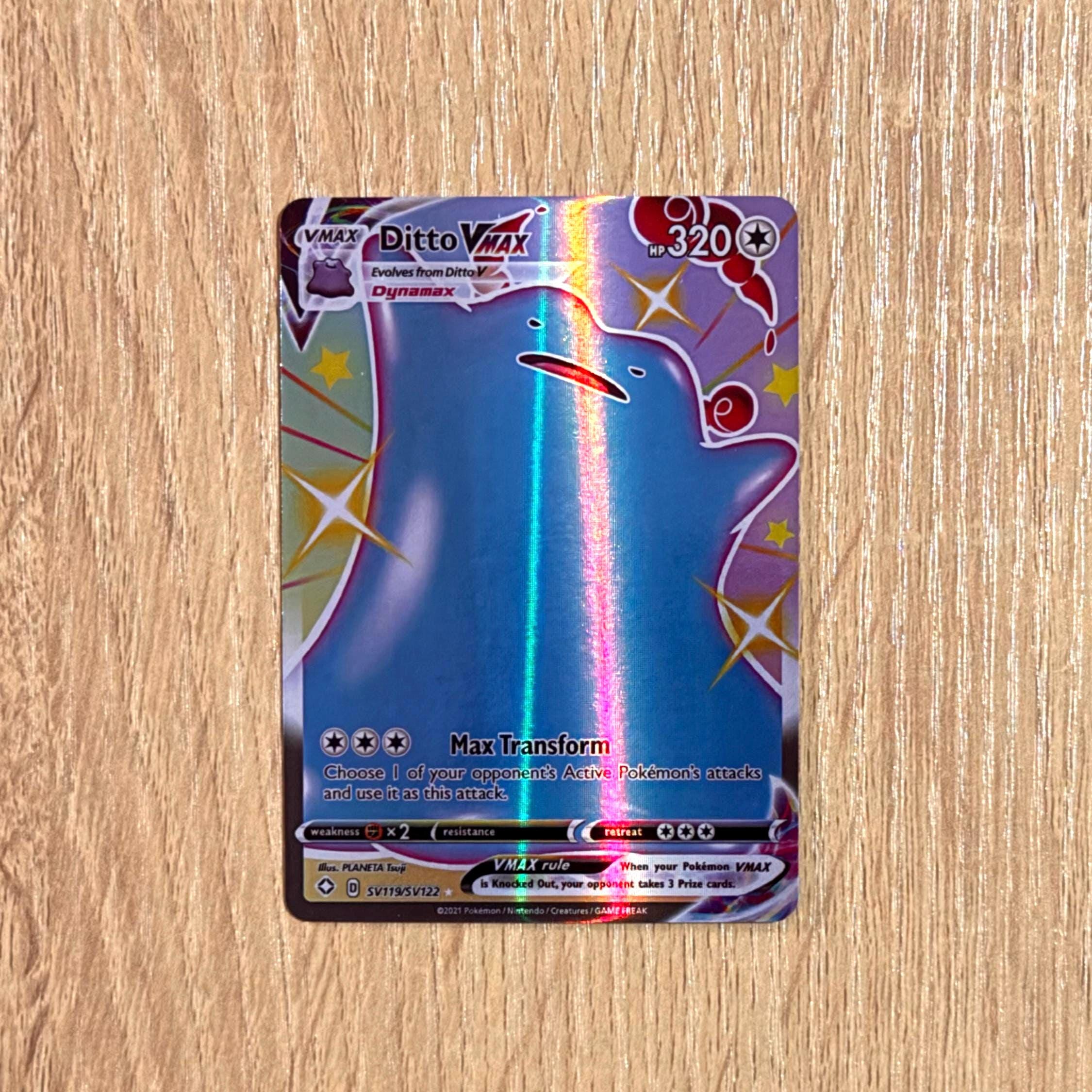 ditto vmax pokemon card price Full Art #SV119 Shining Fates end display Ditto Vmax - Etsy Norway