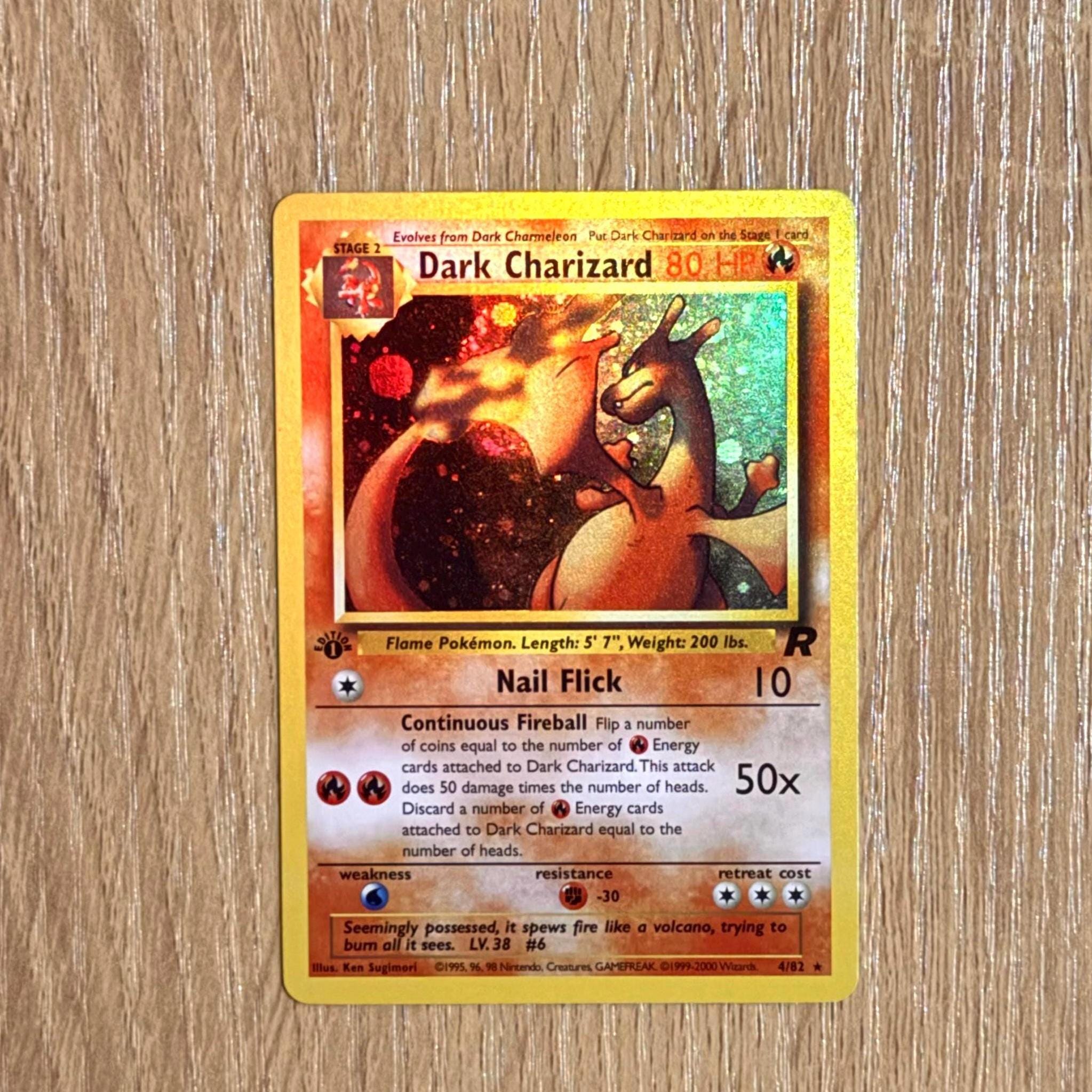 dark charizard pokemon card Dark Charizard Pokemon Card Credit Card Skin