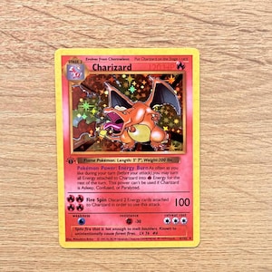 Charizard base set 1st edition custom card