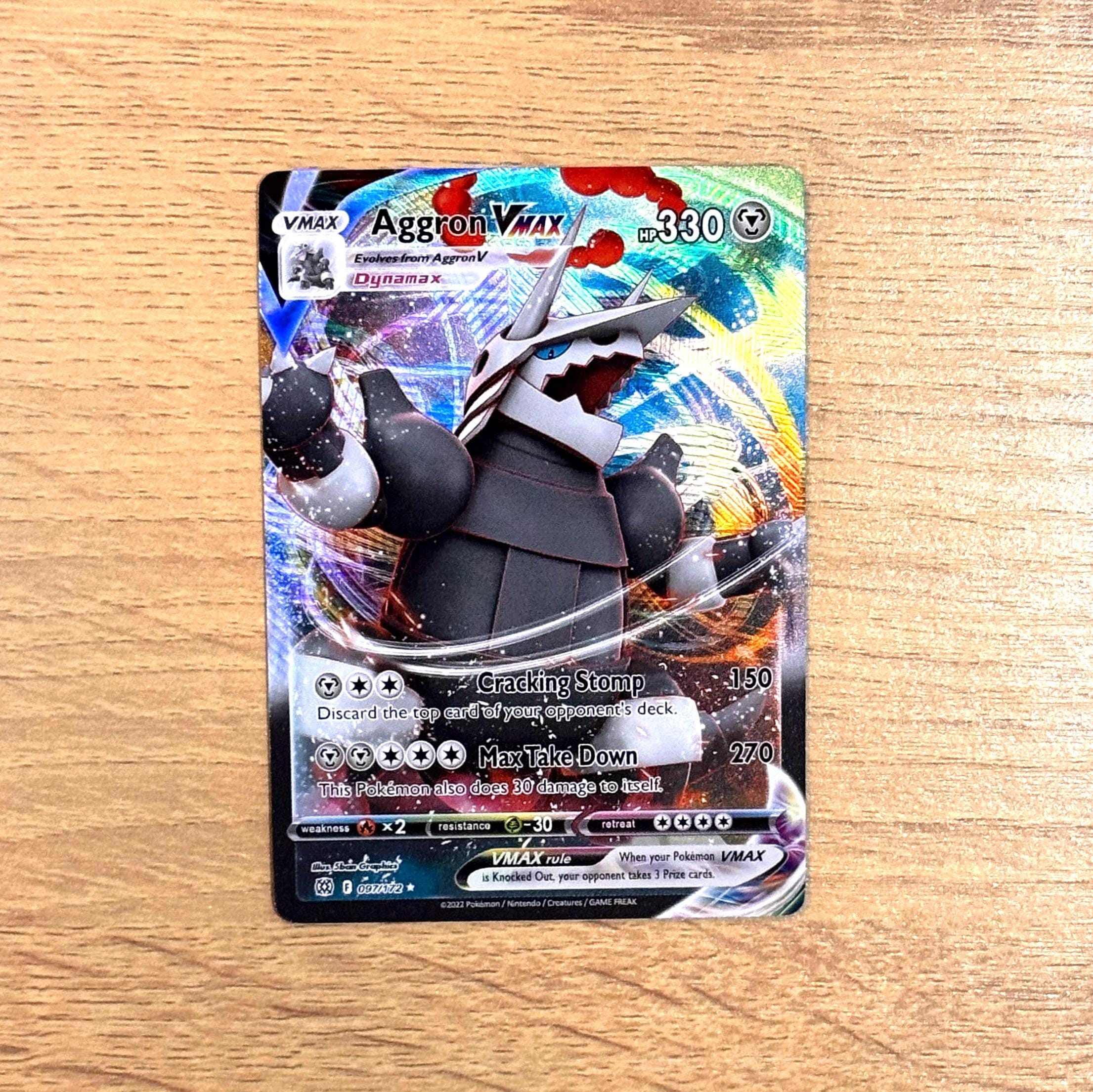 aggron pokemon card vmax V & 097/172 Brilliant Stars Fx2 / G Aggron VMAX 097/172 | ManChildCollectables