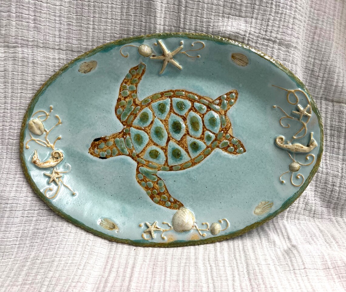 Turtle Platter Etsy