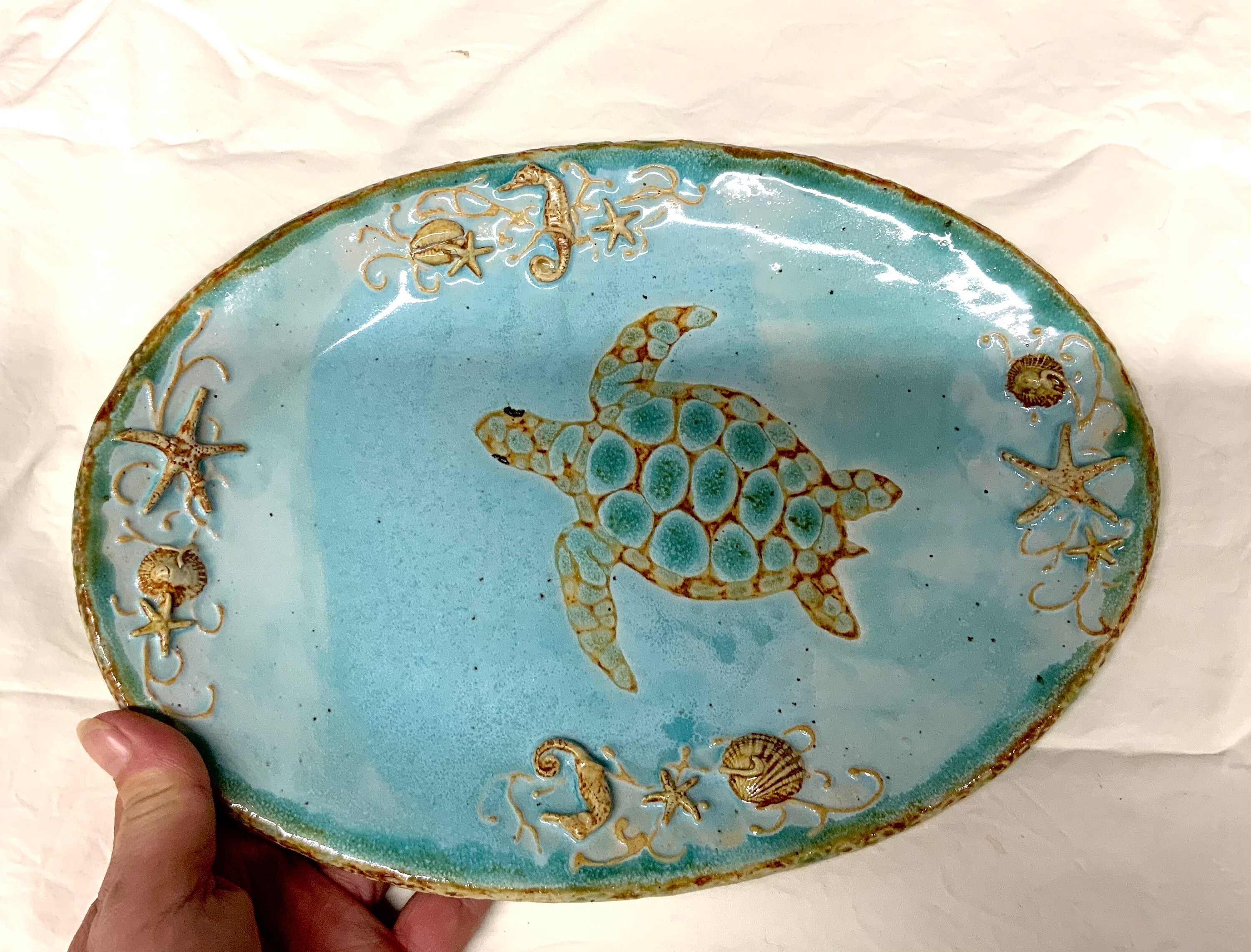 Turtle Platter Etsy