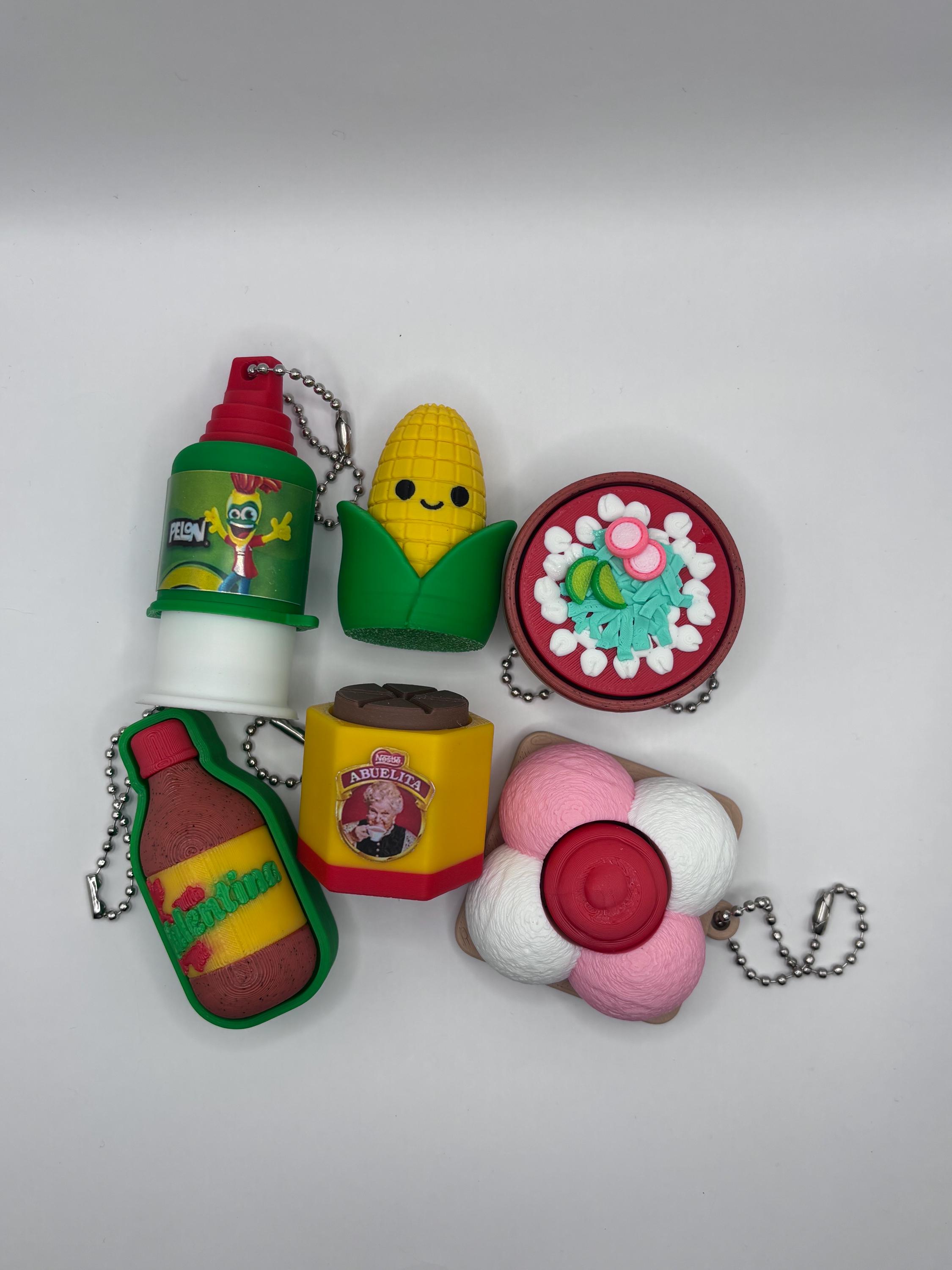Hispanic Snack Fidget Keychains | Pan Dulce, Elote, Jarritos Inspired ...