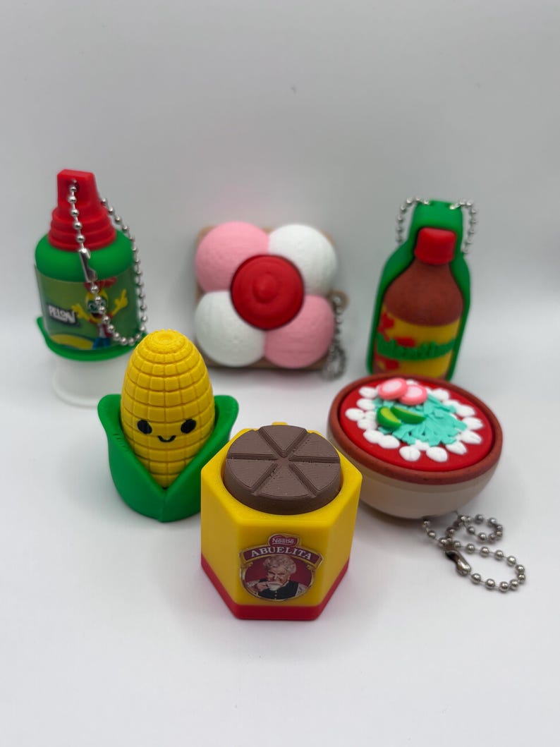 Hispanic Snack Fidget Keychains | Pan Dulce, Elote, Jarritos Inspired ...